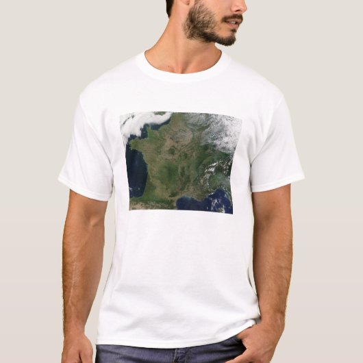 Satellietuitzicht van Frankrijk T-shirt (Voorkant)