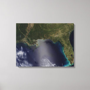 Satellietuitzicht van het zuidoosten van de Vereni Canvas Afdruk