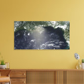 Satellietuitzicht van olielekken canvas afdruk (Insitu (Woonkamer))