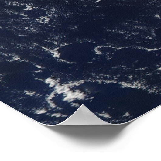 Satellietuitzicht van olielekken poster (Hoek)