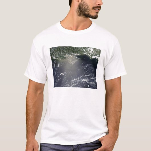 Satellietuitzicht van olielekken t-shirt (Voorkant)