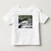 Satellietuitzicht van olieverlies 2 kinder shirts (Voorkant)