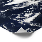 Satellietuitzicht van olieverlies 2 poster (Hoek)