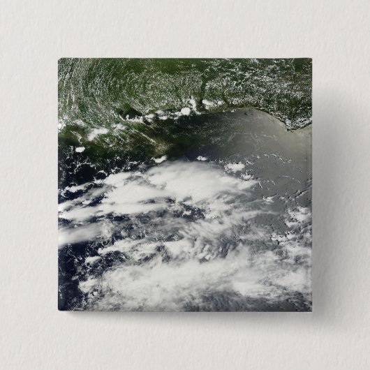 Satellietuitzicht van olieverlies 2 vierkante button 5,1 cm (Voorkant)