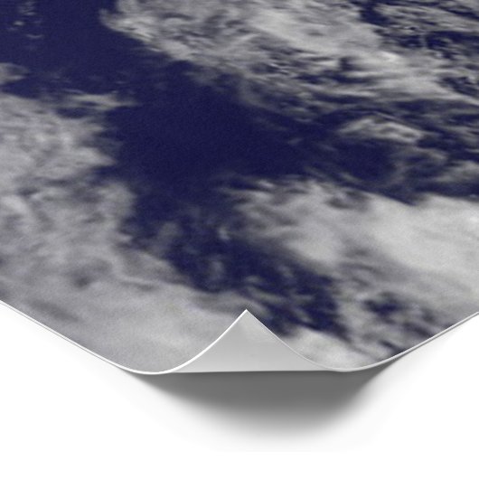 SatellietUitzicht van orkaan Sandy 60x40 Poster (Hoek)