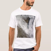 Satellietuitzicht van sneeuw en koud t-shirt (Voorkant)