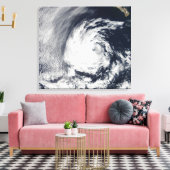 Satellietuitzicht van Tropische Depressie Blas Canvas Afdruk (Insitu (Woonkamer))