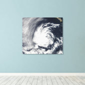 Satellietuitzicht van Tropische Depressie Blas Canvas Afdruk (Insitu (Houten vloer))