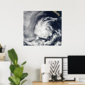Satellietuitzicht van Tropische Depressie Blas Poster (Thuiskantoor)