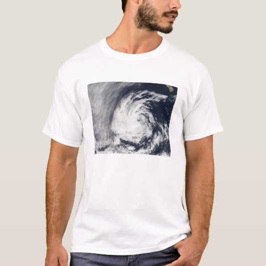 Satellietuitzicht van Tropische Depressie Blas T-shirt (Voorkant)