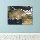 Satellietuitzicht van Turkije Canvas Afdruk (Insitu (Houten vloer))