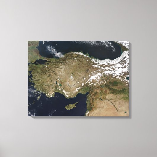 Satellietuitzicht van Turkije Canvas Afdruk (Voorkant)