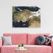Satellietuitzicht van Turkije Canvas Afdruk (Insitu (Woonkamer))