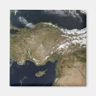 Satellietuitzicht van Turkije Magneet