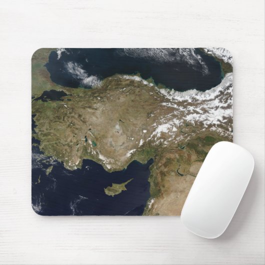 Satellietuitzicht van Turkije Muismat (Met muis)