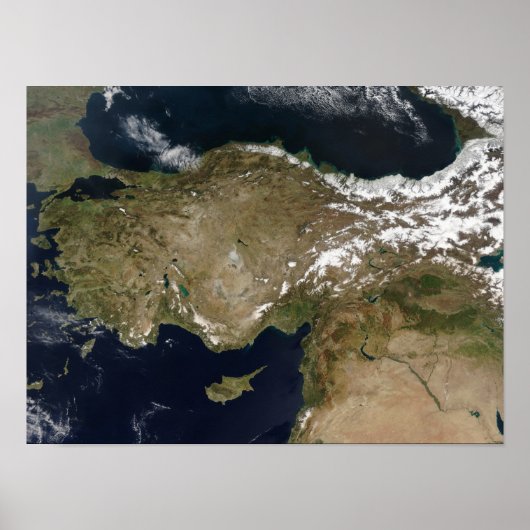 Satellietuitzicht van Turkije Poster (Voorkant)