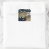 Satellietuitzicht van Turkije Vierkante Sticker (Tas)