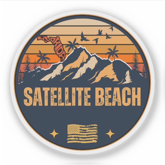 Satellite Beach, Florida  Sticker (Voorkant)