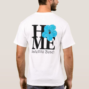 Satellite Beach HOME Blue Hibiscus T-shirt
