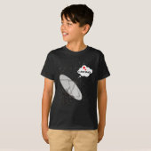 Satellite Dish Achtergrond Sterren Phrase I LOVE S T-shirt (Voorkant volledig)