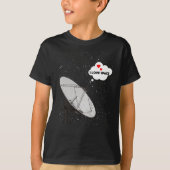 Satellite Dish Achtergrond Sterren Phrase I LOVE S T-shirt (Voorkant)