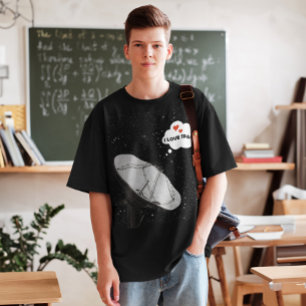 Satellite Dish Achtergrond Sterren Phrase I LOVE S T-shirt