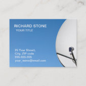 Satellite dish business card visitekaartje (Voorkant)