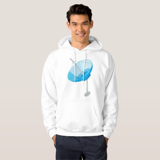 Satellite Dish Mens Hoodie (Voorkant volledig)