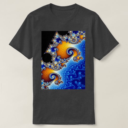Satellite Double Spiral Mandelbrot Set T-shirt (Design voorkant)