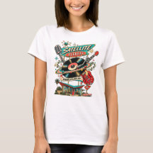 Satellite Records Retro Vinyl Atomic Age Dames T-s