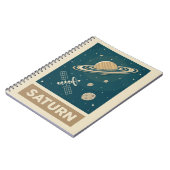 Satellite Saturn Retro Galaxy Notitieboek (Linkerzijde)