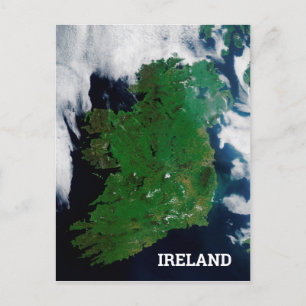 Satellite view of Ireland Feestdagenkaart