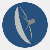 Satellitenschüssel sattelite dish ronde sticker (Voorkant)