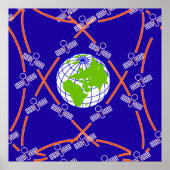 Satellites Orbiting Earth Poster (Voorkant)