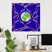 Satellites Orbiting Earth Poster
