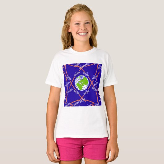 Satellites Orbiting Earth T-shirt (Voorkant volledig)