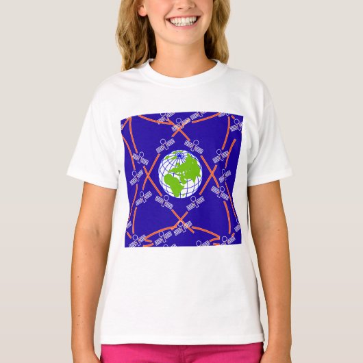 Satellites Orbiting Earth T-shirt (Voorkant)