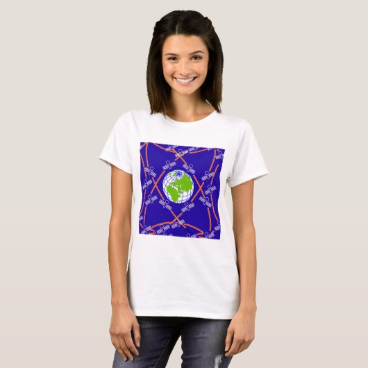Satellites Orbiting Earth T-shirt (Voorkant volledig)