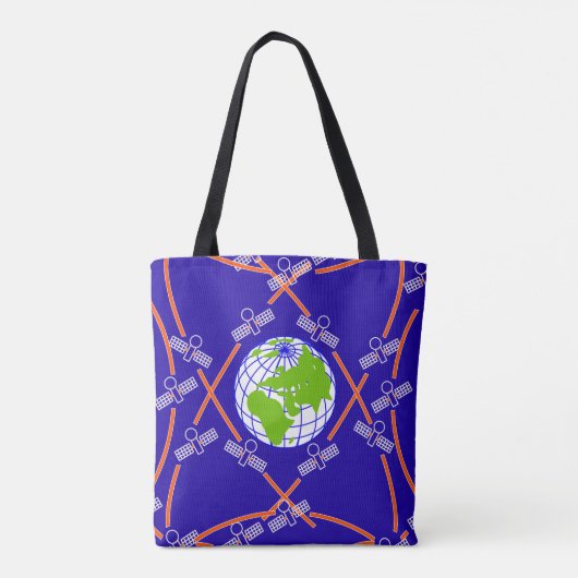 Satellites Orbiting Earth Tote Bag (Achterkant)