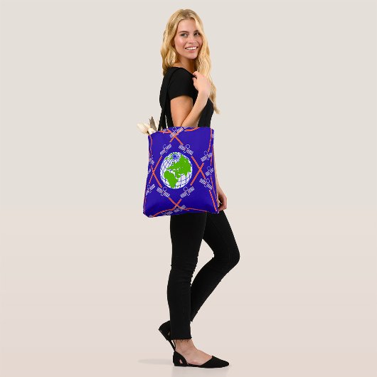 Satellites Orbiting Earth Tote Bag