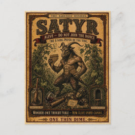 Sater, Antiek Circusmonster Briefkaart