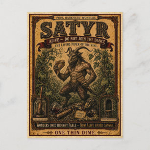 Sater, Antiek Circusmonster Briefkaart