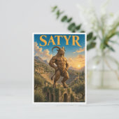 Sater, Gotisch Fantasie Monster Briefkaart (Staand voorkant)