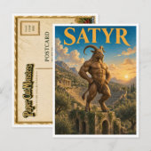 Sater, Gotisch Fantasie Monster Briefkaart (Voorkant / Achterkant)