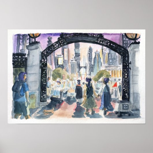 Sather Gate, wat tijd in de toekomst Poster (Voorkant)