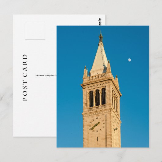 Sather Tower van de Universiteit van Californië, B Briefkaart (Voorkant / Achterkant)