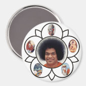 Sathya Sai Baba en Sarva Dharma op Magneet (Voorkant / Achterkant)