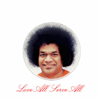 Sathya Sai Baba Foto Sculpture Love All Serve All Staand Fotobeeldje