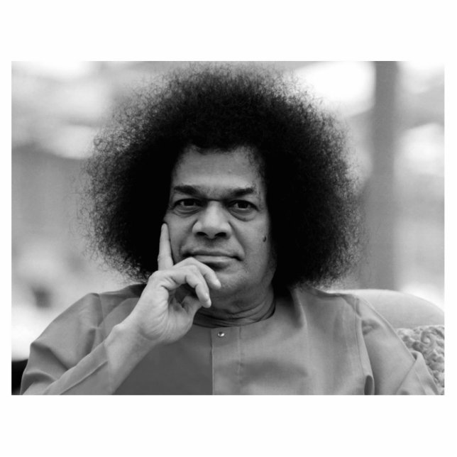 Sathya Sai Baba Foto Sculpture Staand Fotobeeldje (Voorkant)