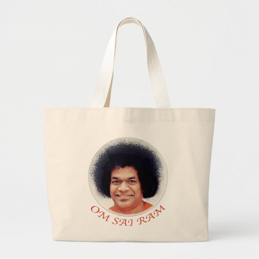 Sathya Sai Baba Jumbo Bag Grote Tote Bag (Voorkant)